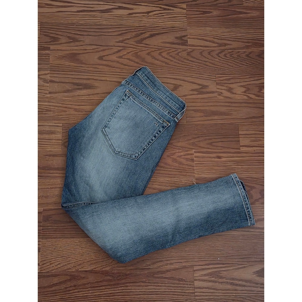 Rag & Bone Dre‎ Slim Boyfriend Distressed Shredded Jeans Medium Wash Size 25